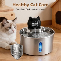 Fábrica OEM ODM, Bebedero Inteligente Inalámbrico para Mascotas de 2.2L, Acero Inoxidable 304, Dispensador de Agua Automático para Perros y Gatos con Funcionamiento a Batería