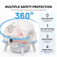Litière Intelligente pour Animaux de Compagnie en Gros, Bac à Litière Automatique pour Chats 80L Grande Capacité, Sans Poussière, Contrôle par Application Wifi, Accessoires d'Intérieur