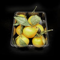Barquette d'emballage personnalisée en plastique transparent de qualité alimentaire pour cerises, raisins et fruits