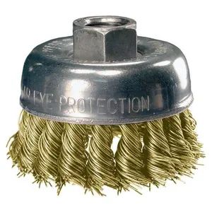 Gas Tube Paint Rust Removal 75mm Twist knotted Pure Copper Wire Brush