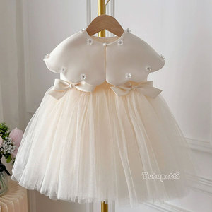 Robe de princesse à fleurs pour filles de 1 à 12 ans Robe de bal en tulle gonflé avec paillettes scintillantes et appliques brodées - Product Image 2