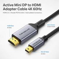 Adaptateur Mini DP vers HDMI Mindpure Active, câble DisplayPort 4K 60Hz pour MacBook, ordinateur portable, Surface Pro, carte graphique de bureau, moniteur