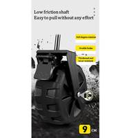 Chariot pliant en aluminium de 8 pouces, plateforme à quatre roues, capacité de charge de 150 kg, poids léger de 9 kg, personnalisable OEM, noir, pour le shopping