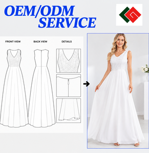 Wholesale White V-Neck Sleeveless Evening <b>Dress</b> A-Line <b>Maxi</b> Gown Sequin Embroidered Formal Party <b>Dress</b> Custom Design - Product Image 5