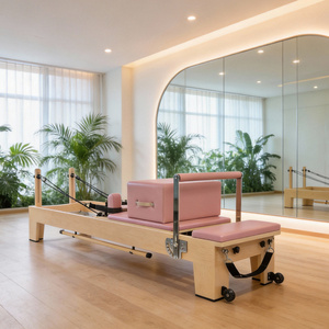 Cama de Pilates AOC Personalizada, Reformer de Pilates Comercial de Madera de Arce con Barra de Equilibrio para Estudio de Yoga y Pilates - Product Image 1