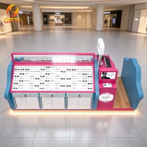 Kiosco Óptico Interior para Centro Comercial, Mostrador de Exhibición de Gafas de Sol y Lentes Personalizado con Estación de Pago - Product Image 1