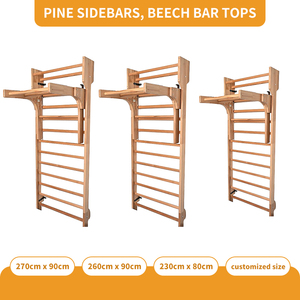 <span class=keywords><strong>Spalliera</strong></span> Svedese da Parete <span class=keywords><strong>per</strong></span> Bambini e Adulti <span class=keywords><strong>in</strong></span> <span class=keywords><strong>Legno</strong></span> Attrezzo da Ginnastica <span class=keywords><strong>Palestra</strong></span> Domestica da Interno - Product Image 2