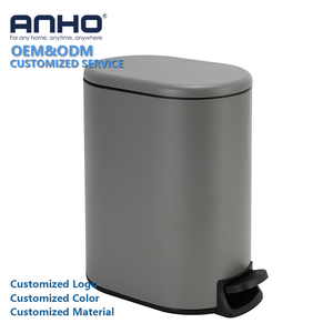Poubelle à pédale en métal scellée de 5 litres pour la collecte des déchets alimentaires sans odeur, également utilisable comme poubelle à papier toilette pour salle de bain - Product Image 1