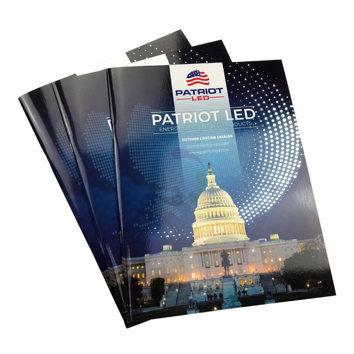 China hot sale high quality spot UV wholesale saddle stitching cheap custom booklet brochure catalogue printing service