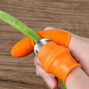 Protecteur de doigt couteau de pouce en Silicone protecteur d'engrenages coupe de légumes couteau de récolte pincer la lame de plante ciseaux gants