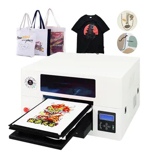 Mini A3 Flatbed Printer Voor Epson Xp600 Head Dtg Drukmachine A3 T-Shirt Dtg Printer