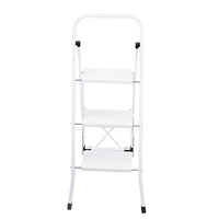 Escalera plegable de un solo lado, cómoda, con agarre, para el hogar