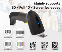 Lecteur de codes-barres 1D 2D QR filaire et sans fil JR-650, batterie 2000 mAh, transmission 100 m, pistolet scanner de codes-barres pour la logistique express