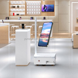 Robot inteligente de 55 pulgadas, Robot publicitario automático, Robot inteligente, pantalla <span class=keywords><strong>OLED</strong></span> de navegación GPS de alta tecnología - Product Image 6