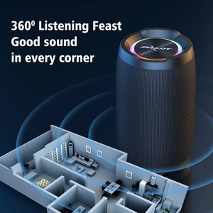 Bağnaz S49 taşınabilir kablosuz su geçirmez LED aydınlatma benzersiz tasarım 20W Loud Stereo ses kablosuz açık hoparlörler müzik kutusu - Product Image 6