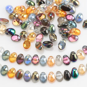 Cuentas de cristal de 6x8/6x12mm, surtido de colores, colgante en forma de semilla, pendiente de cristal, ornamento de navidad, regalos, joyería, costura - Product Image 6