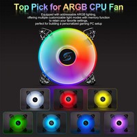 Kipas Casing Plastik 120mm ARGB Wireless 4Pin PWM Ball Bearing untuk Pendinginan CPU dan Ventilasi Chassis
