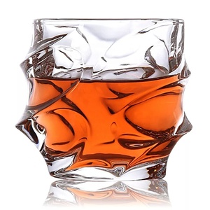 Promotional wholesale Eco-Friendly Hot sale Wave Whiskey Glass Glassware Shot Glasses