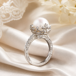 Anello Traforato Stile Perla Vintage per Donne, Elegante Regalo di San Valentino, Gioiello da Dito - Product Image 3