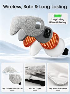 Maschera Oculare Riscaldata Senza Fili Heenlong HL-EM047, Tessuto Antirughe, Lavabile, Ricaricabile, 4 Livelli di Temporizzazione, per Alleviare il Dolore - Product Image 1