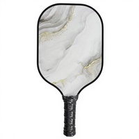 Raquette de pickleball en fibre de carbone pressée à chaud, noyau en nid d'abeille PP, anti-déformation, vente en gros OEM, durable, portable, pour l'entraînement