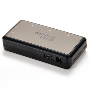 <b>USB</b> 2.0 4 Port <b>Hub</b> Plastic Desktop Expansion With Power Cable For Computer Peripherals - Product Image 3
