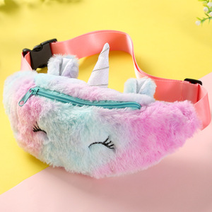 <span class=keywords><strong>Riñonera</strong></span> con diseño <span class=keywords><strong>de</strong></span> <span class=keywords><strong>unicornio</strong></span> artoon para niños, bolso <span class=keywords><strong>de</strong></span> cintura peludo - Product Image 6