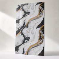 Rouleau de panneau décoratif auto-adhésif en marbre classique UV, haute brillance, imperméable et résistant à l'humidité, pour usage domestique et commercial