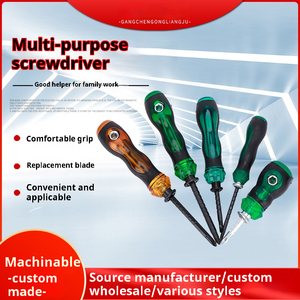 Jeu de tournevis cruciformes magnétiques à finition chromée, multi-usages, pour réparation industrielle, bricolage, personnalisation OEM, manche en acier et plastique - Product Image 2