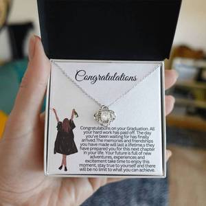 สร้อยคอทองแดงลายปมแห่งความรัก พร้อมการ์ดข้อความส่วนตัว ของขวัญสำหรับลูกสาว/พี่สาว สไตล์คลาสสิก - Product Image 2