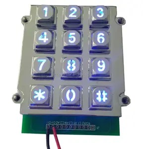 Robusto 12 chiavi impermeabile a prova di vandalo numerico ATM chioschi telefono metallo industriale tastiera