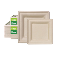 Vaisselle jetable biodégradable d'assiette de bagasse de canne à sucre pour camper pour des aventures extérieures écologiques