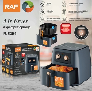 Nouveau Style 8L bouton contrôle air friteuse four 2000W grand Air friteuse <span class=keywords><strong>grille</strong></span>-<span class=keywords><strong>pain</strong></span> frit bleu graine peut être détachable - Product Image 5