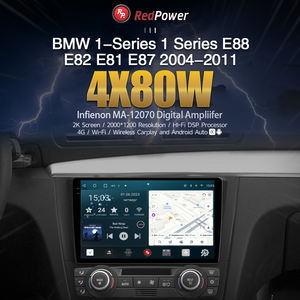 Autoradio rouge HI-FI pour <span class=keywords><strong>BMW</strong></span> Série 1 Série 1 E88 E82 E81 E87 2004-2011 Lecteur DVD écran Android Audio Video 2 Din - Product Image 2