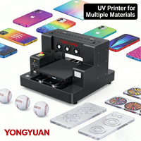 Impresora UV Plana A3, Tamaño de Impresión 200x300mm, Altura de Impresión 150mm, Mini Impresora UV para Cabezal de Impresión de 2400 DPI, para Pequeñas Empresas, Acrílico, Metal
