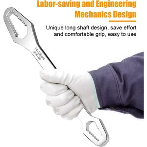 Juego de Llaves Torx Universales de Acero al Carbono Plateado de 8-22 mm, Grado DIY, Todo en Uno, Métrico, Autoajustable, Herramienta OEM Personalizable - Product Image 2