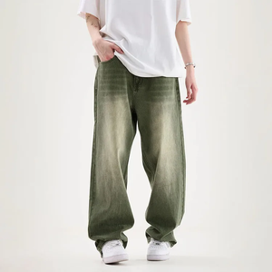 คุณภาพสูงที่กําหนดเองกางเกงยีนส์กางเกงยีนส์ถุงกางเกงคาร์โก้สไตล์พังก์ขากว้างแฟน streetwear กางเกงพิมพ์กางเกงยีนส์กางเกงสําหรับชาย - Product Image 3