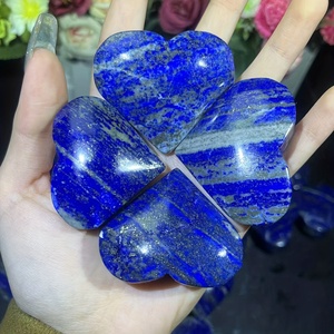 Pierre de palmier en gros, pierre roulée, forme de cœur, pierre de guérison en cristal, lapis-lazuli, artisanat pour décoration, cadeau - Product Image 5