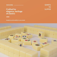 Ensemble de Mahjong en Acrylique Tendance de Taïwan avec Tuiles à Mélanger à la Main pour Jeu de Loisirs Familial à Domicile – Stock Disponible