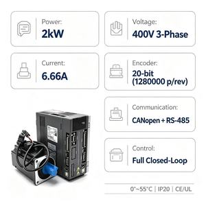 Servoaccionamiento Delta ASD-A2-2043-M de 2kW, 400V, trifásico, 6.66A, CANopen RS-485 para robótica CNC - Product Image 2