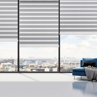Stores verticales motorisées électriques intelligentes Bluetooth à double fonctionnement pour la maison, avec batterie, moteur, stores zébrés, Google, solaires, automatisation pour les hôtels, fenêtres