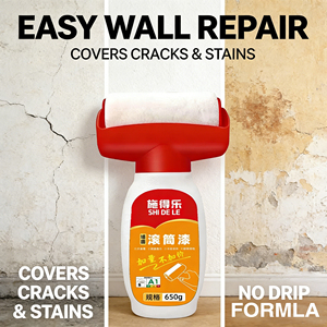 Bunkerway Acrylic Resin Interior Wall Repair Coating Liquid with Titanium Dioxide (TiO2) Home Use Brush <b>Roller</b> Application - Product Image 3
