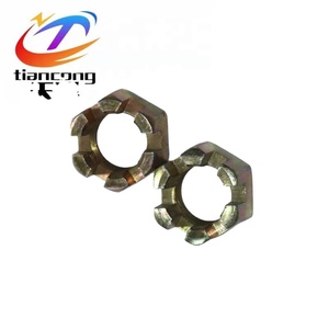 Tuercas hexagonales ranuradas galvanizadas DIN935 GB6178 M10 A2-70, tuercas hexagonales con crestas - Product Image 4