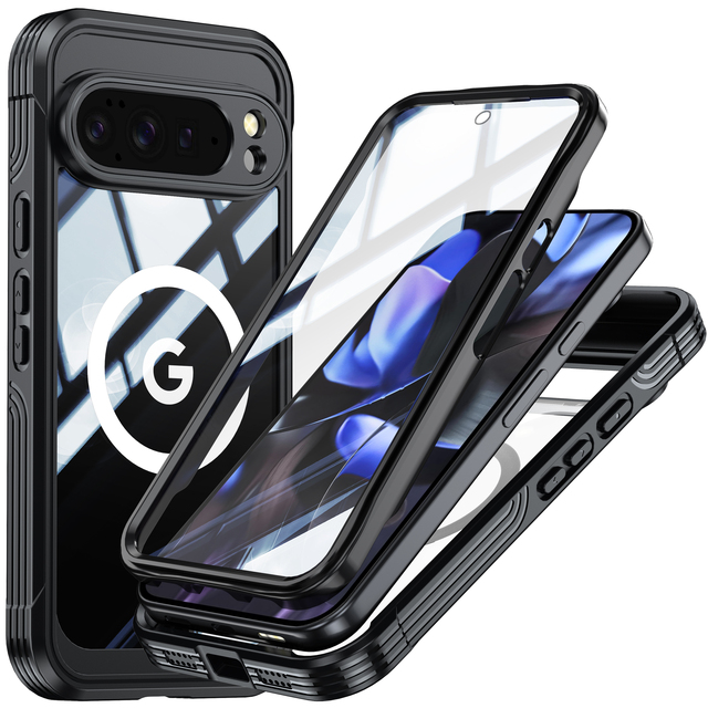 For Google Pixel 10 9 9A 8 Pro XL Pixel10 Back Cover Strong Shockproof 3-Protection Redpepper Clear Magnetic Rugged Phone Case