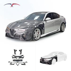 Kit Carrozzeria Stile Wide Body in Fibra di Carbonio, <span class=keywords><strong>Paraurti</strong></span> Anteriore e <span class=keywords><strong>Parafango</strong></span> Adatti per Aggiornamento Alfa Romeo Giulia - Product Image 1