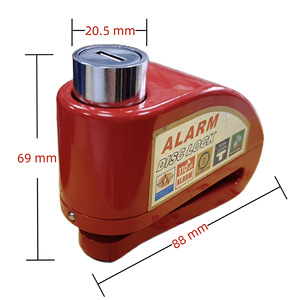 Candado de disco con alarma de 50 mm de aleación de aluminio con llave para motocicleta, scooter, bicicleta, seguridad de alto decibelio - Product Image 2