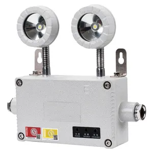 Double Head Low Voltage Explosion Proof Lamp LED Emergency Light IP66 Automatic Waterproof With Battery Zone1 Zone 2