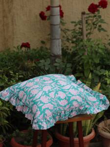 Funda de Cojín de Algodón con Estampado Bohemio, 24x24, para el Hogar y Hoteles, Funda de Almohada con Diseño Floral, Tamaño Personalizado, Regalo para Ella - Product Image 3