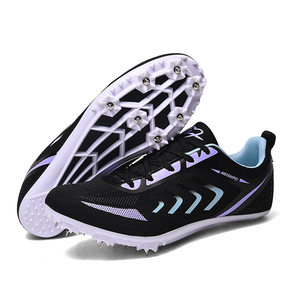 Nouvelles chaussures de piste <span class=keywords><strong>Pointes</strong></span> pour hommes et femmes Courir debout Chaussures de saut en longueur <span class=keywords><strong>Sprint</strong></span> Race Mesh <span class=keywords><strong>Pointes</strong></span> respirantes Chaussures pour la course - Product Image 1