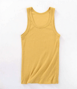 เสื้อกล้ามลำลองผู้ชายสีน้ำเงินกรมท่า คอกลม ผ้าถักเนื้อเรียบ - Product Image 5
